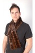 Mink fur scarf - Brown mink fur remnants